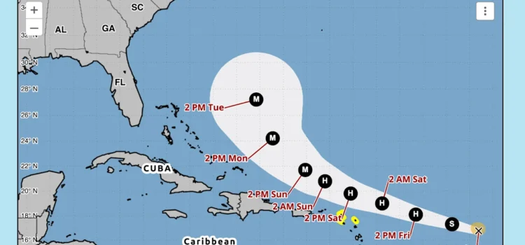 Tormenta Tropical Erin podría crecer a huracán mayor el fin de semana, advierte el NHC